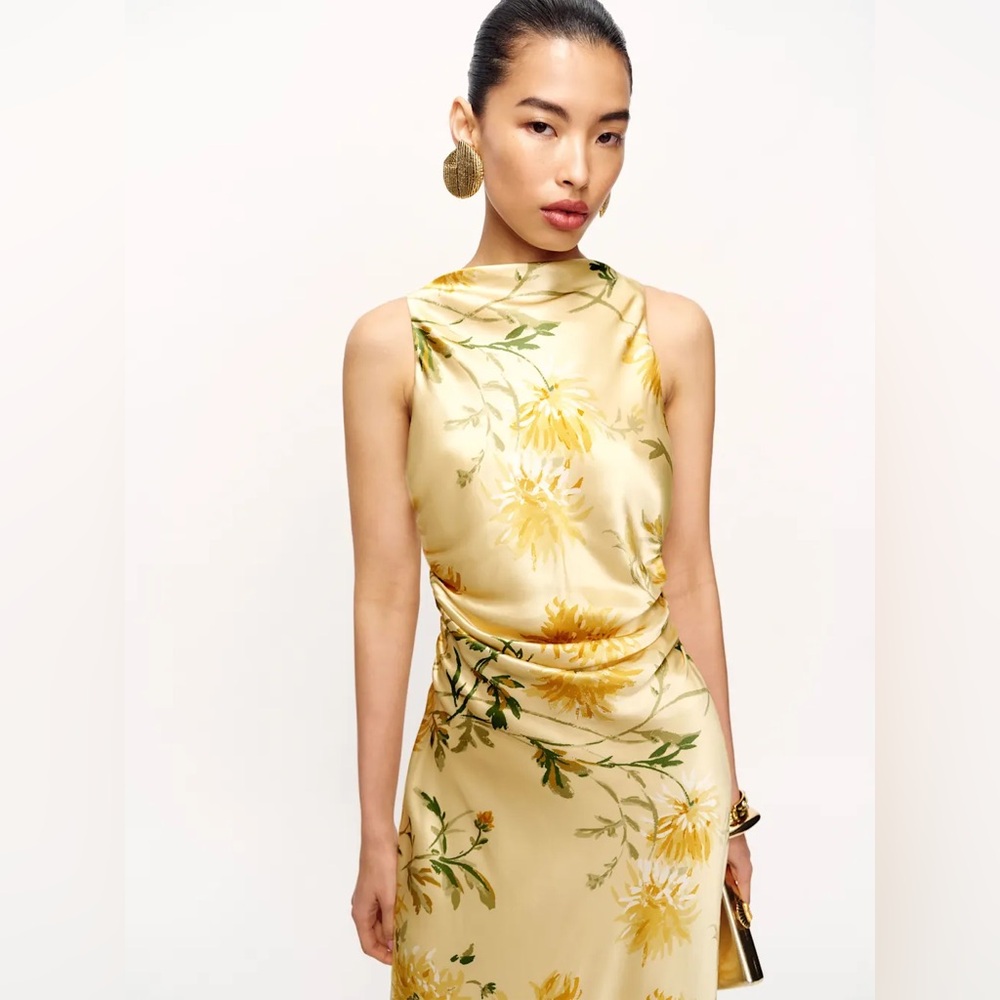Reformation Anaiis Silk Dress in Honeyglow. Brand new without tags, never worn. - Picture 7 of 16